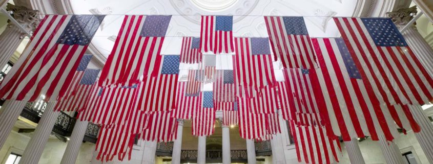 Flag Exchange art exhibit at Federal Hall 2017