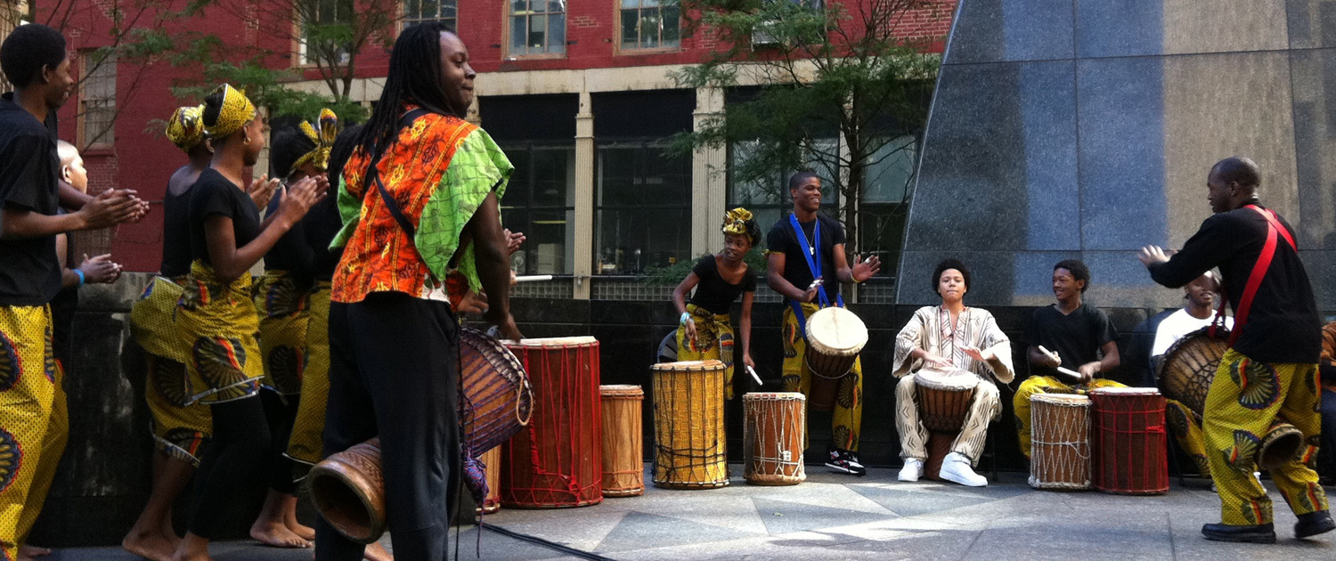 Dance performance at the African Burial Ground